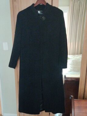 Wool Long Black Coat M